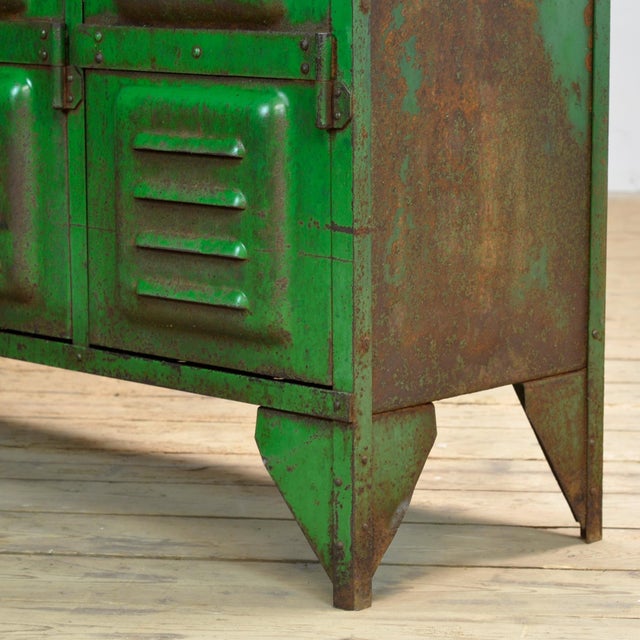 Industrial Iron Locker, France, 1950s For Sale - Image 10 of 15