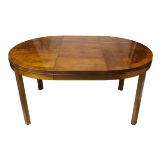 Vintage Inlaid Walnut Extension Dining Table, For Sale