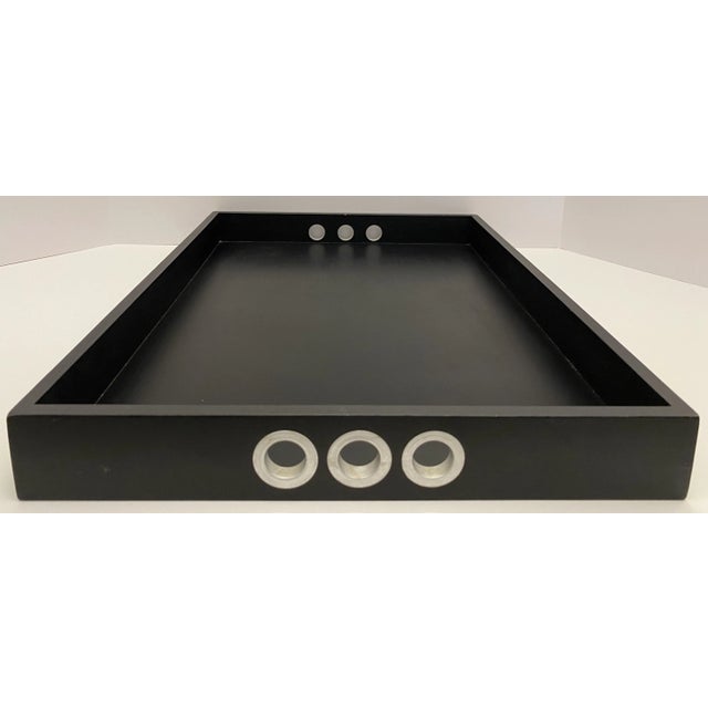 Modern Raku Ceramic Set With Tray For Sale - Image 3 of 12