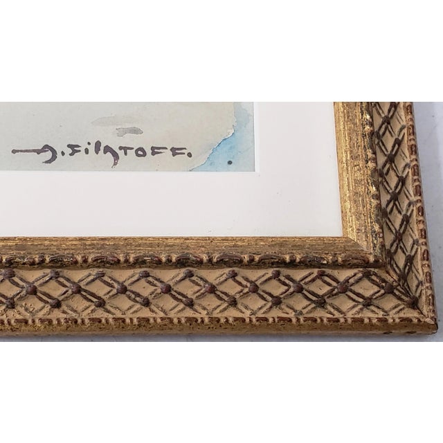 Impressionist Vintage Watercolor "Algiers" by A. Filatoff C.1930 For Sale - Image 3 of 9