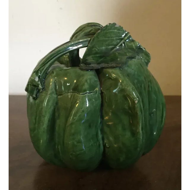Ceramic Antique Early 19th Century English Porcelain Botanical Model of a Green Pepper For Sale - Image 7 of 13