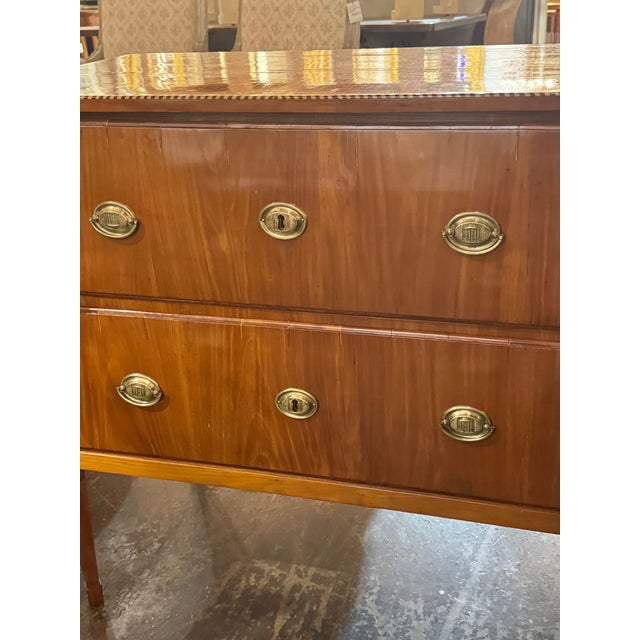 Biedermeier 19th C. German Biedermeier Walnut Chest For Sale - Image 3 of 9