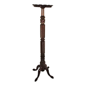 Antique Mahogany Tall Standing Plant Stand