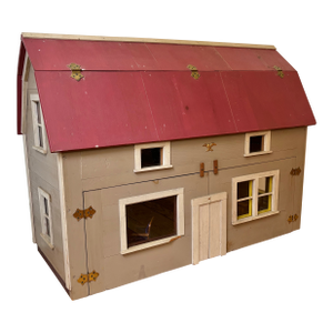 Early 20th Century Bench Made Folk Art Colonial Dollhouse, Furnished