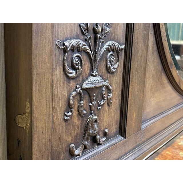 Antique Mirror in Oak, 1900s For Sale - Image 10 of 11