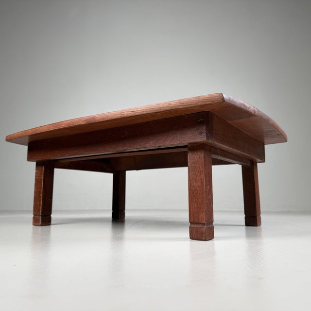Small Japanese Wooden Table with Folding Legs, 1950s For Sale - Image 10 of 10