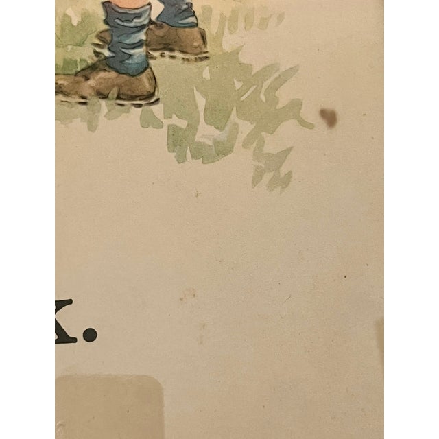 Vintage Framed Children’s Storybook Prints – Pair of Whimsical Nursery Illustrations For Sale - Image 10 of 14
