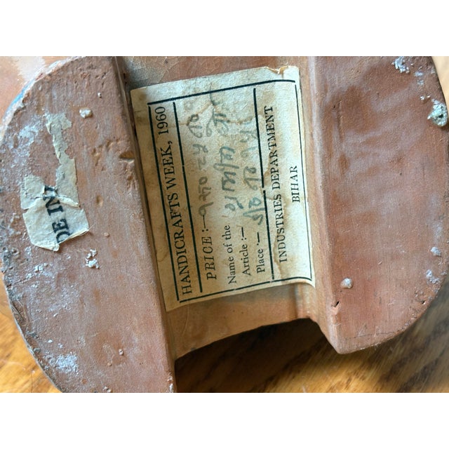 Brown 1960 Indian Handicrafts Week Terracotta Horse – Bihar Folk Art Sculpture For Sale - Image 8 of 12