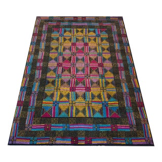 Italian Geometric Woolen Rug by Missoni for T&J Vestor, 1980s For Sale