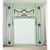A spectacular Louis XVI style 19th century trumeau in a refreshing mint-green painted finish over carved and giltwood...