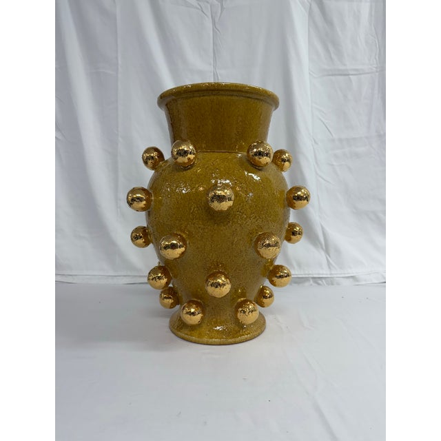 Exquisite vase by Tuscan ceramic atelier ND Dolfi, consummately handcrafted with traditional maiolica techniques. The...