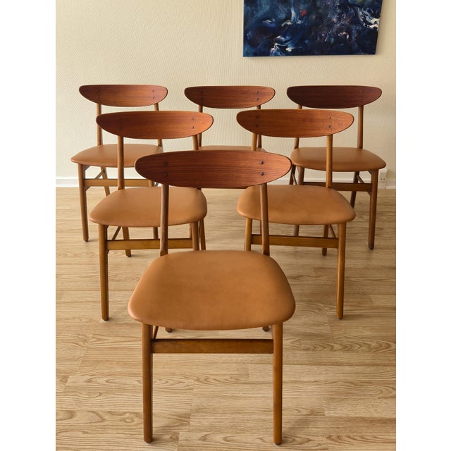 Wood Model 210 Dining Chairs from Farstrup Møbler, Denmark, 1960s, Set of 6 For Sale - Image 7 of 8