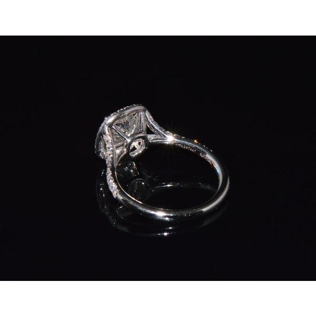 Metal Genuine Tiffany & Co. Natural 1.30Cts Diamond Soleste 950 Platinum Engagement Ring, size 6 For Sale - Image 7 of 10