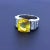 Contemporary 9.41 Carat Yellow Sapphire Diamond Platinum Ring, GIA Certified, Size 5.75 For Sale - Image 3 of 7