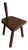 Brutalist Wooden Stool with Backrest For Sale