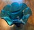 Viking Art Glass Bluenique Epic Three Footed Compote For Sale - Image 9 of 12