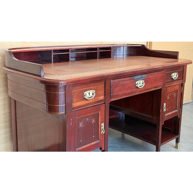 Art Deco Desk Table with Two Faces and Two Levels, 1940 For Sale - Image 6 of 18