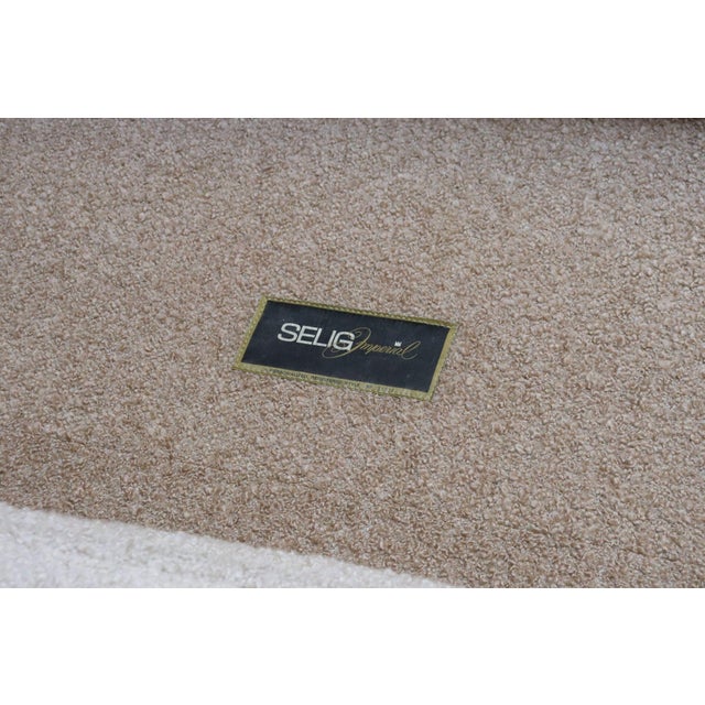 Danish Modern Curved Sofa in Teak and Two-Tone Bouclé by Selig For Sale - Image 13 of 18