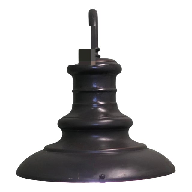 Large Industrial Gun Metal Wall Light, 1930 For Sale