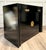 Black Mid-Century Black Lacquer Chinoiserie Convertible Dining Table Cabinet For Sale - Image 8 of 15