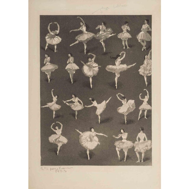 Ballerians is a lithograph print on ivory-colored paper realized by Charles Paul Renouard (1845-1924), in the early 20th...
