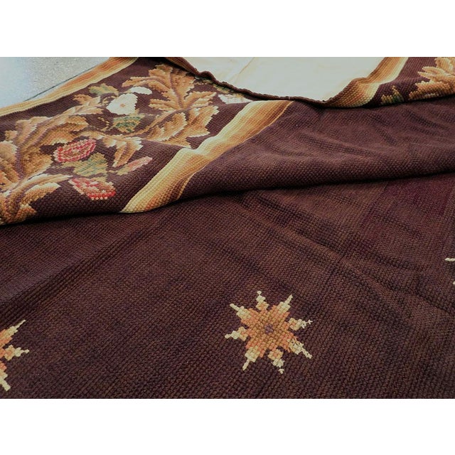 Galerie Shabab Collection Early 20th Century Handmade French Needlepoint Large Oversize Carpet, Circa 1920 For Sale - Image 10 of 10