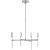 Modern Peter Bristol for Visual Comfort Signature Overture Medium Uplight Chandelier in Polished Nickel with Clear Glass For Sale - Image 3 of 3