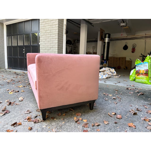 Contemporary Custom Blush Pink Velvet Upholstered Daybed For Sale - Image 3 of 7