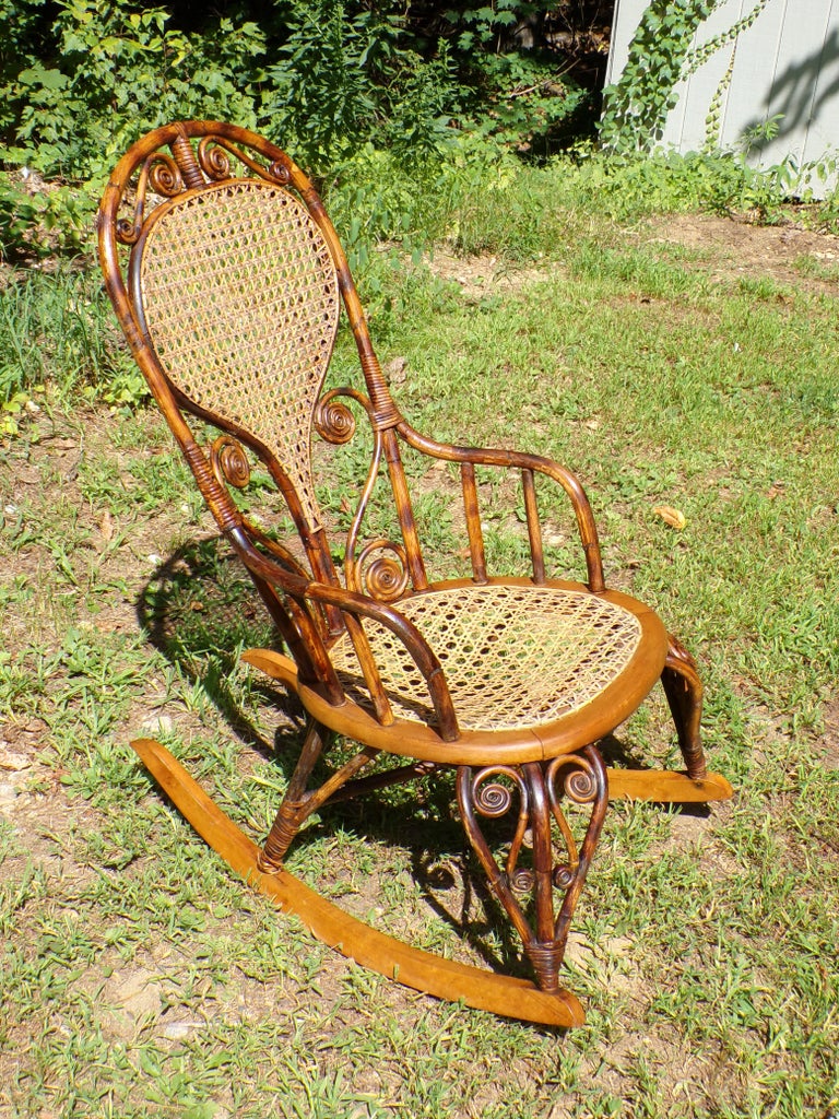 Bentwood Bamboo Rolling Chair Other Vintage Childdoll Bentwood 