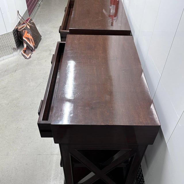 Pair of C. Mariani Side Console Tables San Francisco based C. Mariani studio has created custom fine furniture for design...