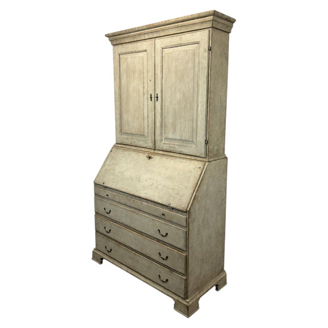Early 19th Century Gustavian Style Cupboard Top Secretary Desk For Sale - Image 10 of 11