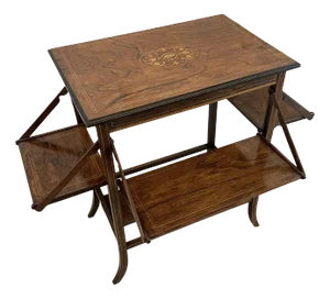 Antique Edwardian Rosewood Inlaid Centre Table, 1900s