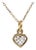 18k Natural Diamond Heart Shape Pendant With 14k Yellow Gold Chain For Sale