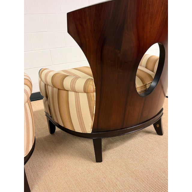 1980’s Iconic Club Chairs by Barbara Barry for Henredon, a Pair For Sale - Image 9 of 12