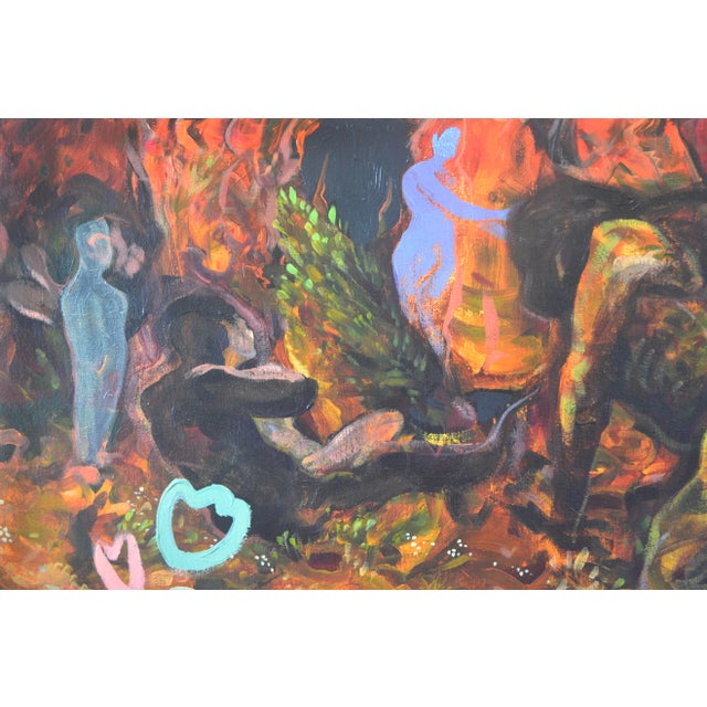 2010s "The Garden" by Jeffrey Vincent, Contemporary Acrylic on Canvas For Sale - Image 5 of 6