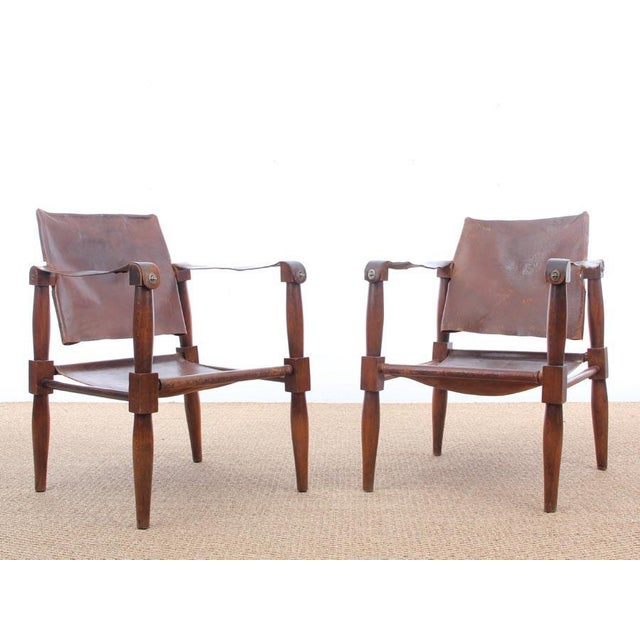 Set of Safari Chairs in Beech, 1940s For Sale - Image 16 of 18