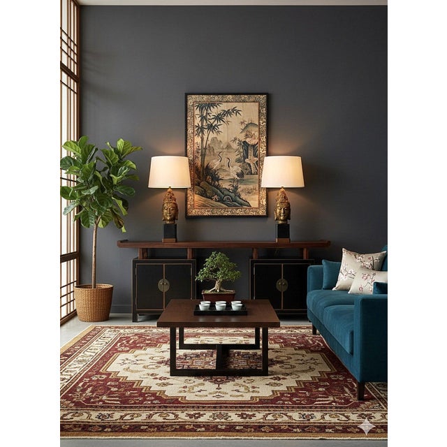 1960s James Mont Style Buddha Head Lamps - a Pair For Sale - Image 17 of 18