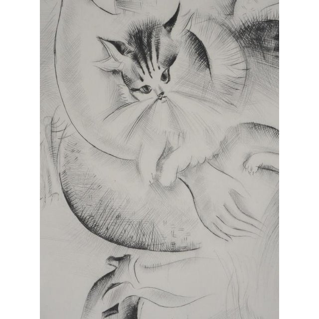Mily Possoz, Family with a Cat, Original Signed Engraving For Sale - Image 9 of 10