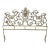 Hollywood Regency Rococo-Style Gold-Gilt Cast Metal Scrollwork Headboard French Style For Sale