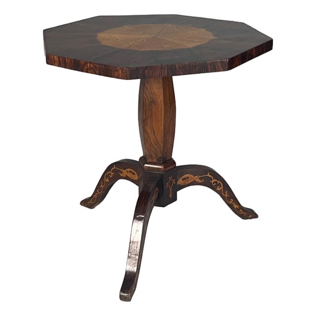 Italian Octagonal Wooden Coffee Table, 1800s For Sale
