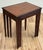 Vintage Heritage-Henredon Leather and Mahogany Nesting Table Trio For Sale In Kansas City - Image 6 of 13