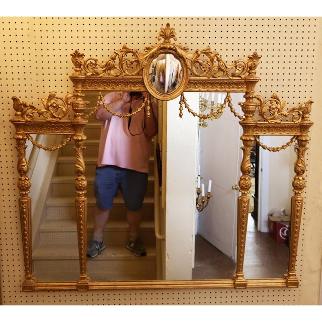 Stunning David Michael Italian Made Gold Adam Style Mirror 50 X 46 Dimensions : 50" wide X 46" Tall X 2" Deep This...