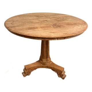 Rustic Round Pedestal Table For Sale