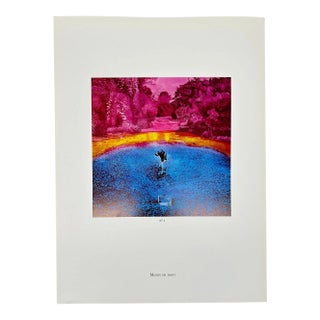 Jacques Monory "Monet Est Mort" Double-Sided Lithograph – Derrière Le Miroir No. 227 (1979) For Sale