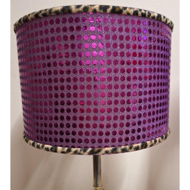 Metal Vintage Table Lamps with Brass Base and Handmade Lampshade from Lamplove, 1970s, Set of 2 For Sale - Image 7 of 10