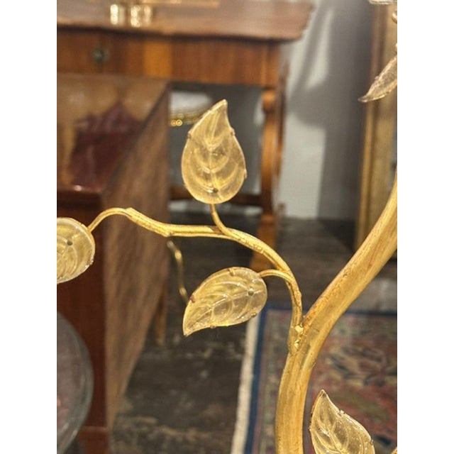 Pair of Vintage French Maison Bagues Style Glass Bird Lamps For Sale In Dallas - Image 6 of 7