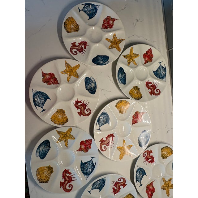 Ceramic 1960s Oyster Plates Villeroy & Boch Faience - Set of 10 For Sale - Image 7 of 12