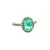 Natural Colombian Emerald Diamond Ring Size 6.5 14k W Gold 2.98 TCW Certified For Sale - Image 9 of 10