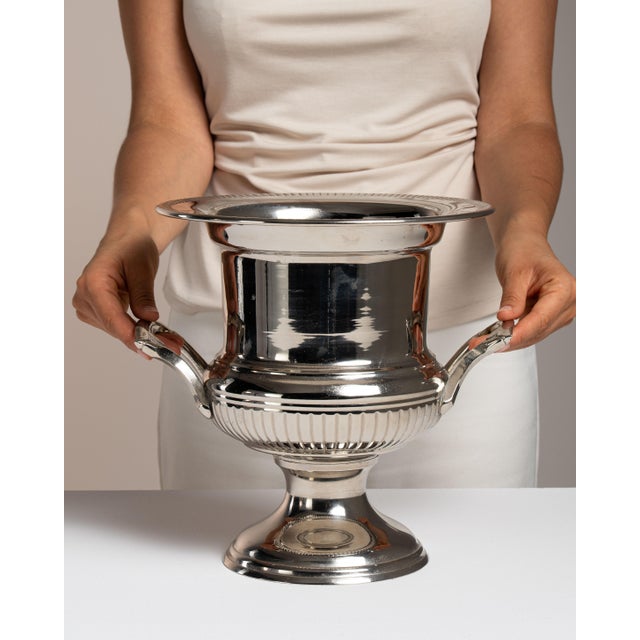 Mid 20th Century Mid 20th Century France Neoclassical Silver Ice Bucket For Sale - Image 5 of 15