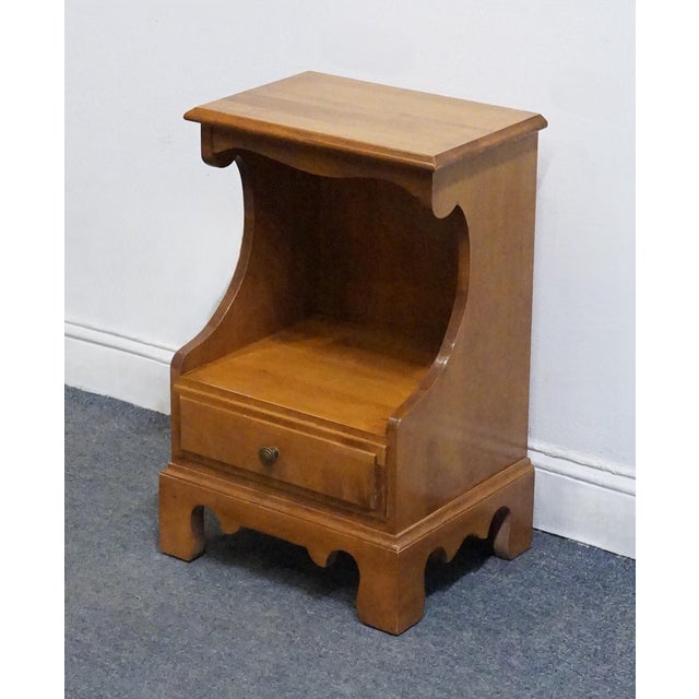 HIGH END Vintage Solid Hard Rock Maple Colonial Early American 17" Open Cabinet Nightstand 1711 Cannot identify...